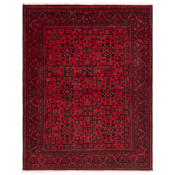 Afghan kamyab Rug Red 197 x 155 cm