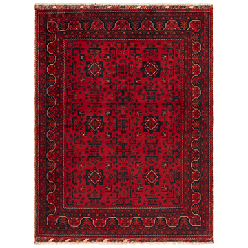 Afghan kamyab Rug Red 193 x 150 cm