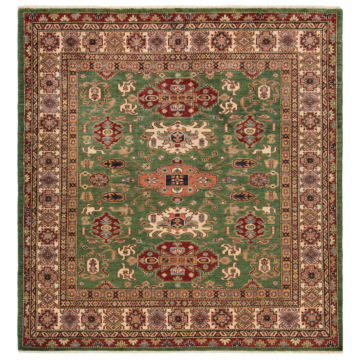 Kazak Fine Rug Green 210 x 200 cm