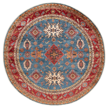 Super Kazak Rug Blue 247 x 244 cm