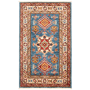 Kazak Fine Rug Blue 100 x 61 cm
