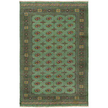 Bokhara Pakistan Rug Green 298 x 196 cm