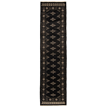 Pakistan Bokhara Rug Black 313 x 78 cm