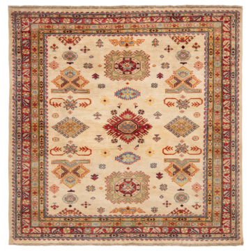 Kazak Rug Beige-Cream 180 x 180 cm