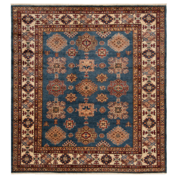 Kazak Fine Rug Blue 196 x 183 cm