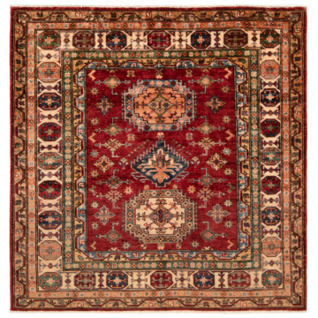 Super Kazak Rug Red 153 x 158 cm