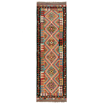 Kilim afghan Multicolor 294 x 86 cm