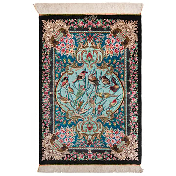 Qom Perserteppich aus reiner Seide