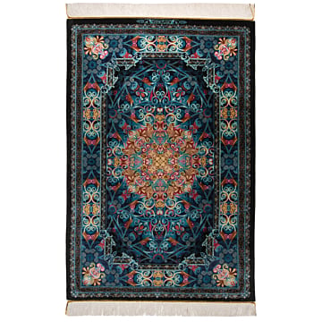 Tappeto persiano Qom in pura seta