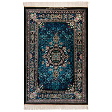 Tappeto persiano Qom in pura seta