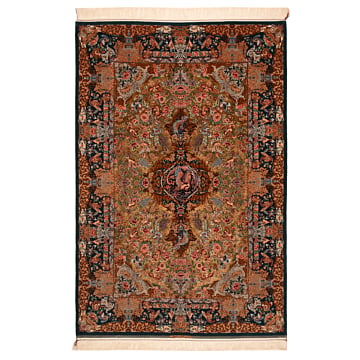 Isfahan Mirzaie Persian Rug Yellow 321 x 219 cm