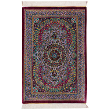Tappeto persiano Qom in pura seta