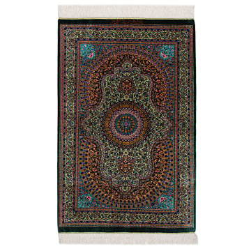 Tappeto persiano Qom in pura seta