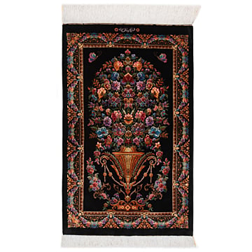 Tappeto persiano Qom in pura seta