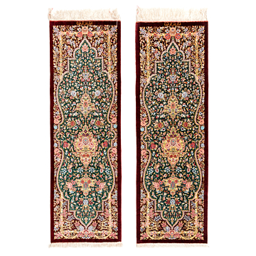 Qom Silk Persian Rug | Couple
