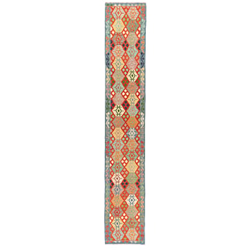 Kilim afghan Orange 485 x 83 cm