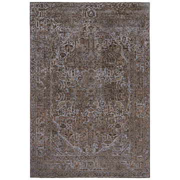 Vintage Relief Rug Gray 289 x 198 cm