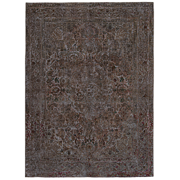 Vintage Relief Rug Brown 330 x 243 cm