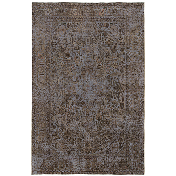 Vintage Relief Rug Gray 290 x 193 cm