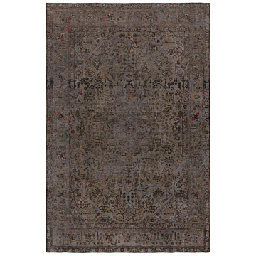 Vintage Relief Rug Gray 300 x 198 cm
