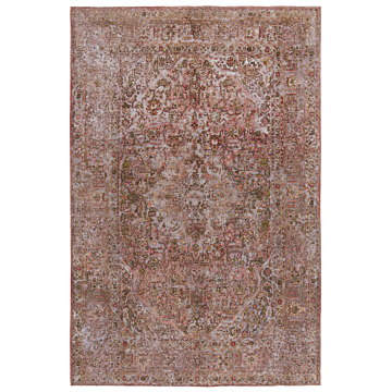 Vintage Relief Rug Pink 303 x 200 cm