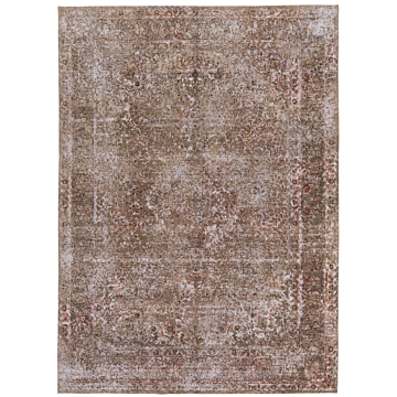 Vintage Relief Rug Brown 335 x 246 cm