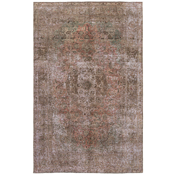 Vintage Relief Rug Pink 343 x 218 cm