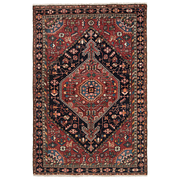 Hamedan Persian Rug Black 159 x 110 cm