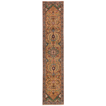 Tabriz Persian Rug Brown 427 x 87 cm