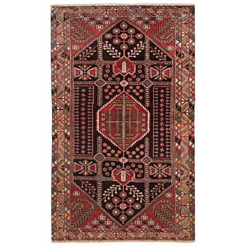 Hamedan Persian Rug Black 245 x 150 cm