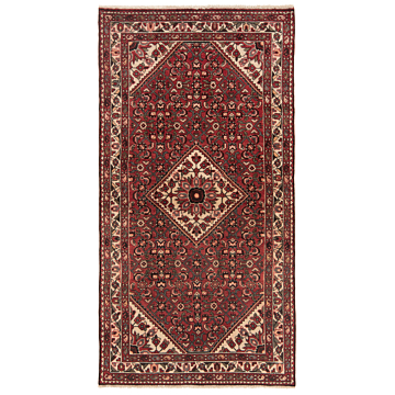 Hamedan Persian Rug Red 202 x 106 cm
