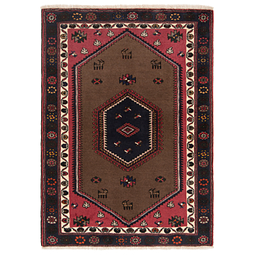 Hamedan Persian Rug Brown 148 x 109 cm