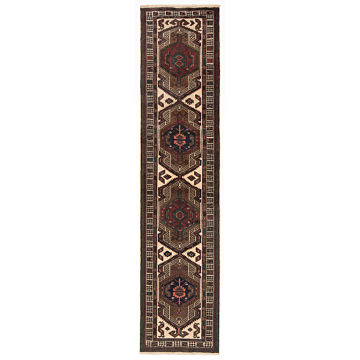 Tabriz Persian Rug Brown 330 x 78 cm