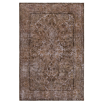 Vintage Relief Rug Brown 291 x 196 cm