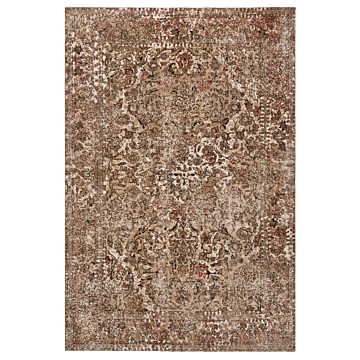 Vintage Relief Rug Brown 287 x 196 cm