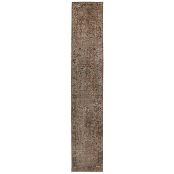 Vintage Relief Rug Brown 466 x 86 cm