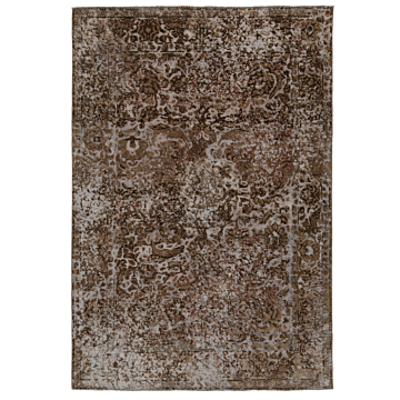 Vintage Relief Rug Brown 195 x 133 cm