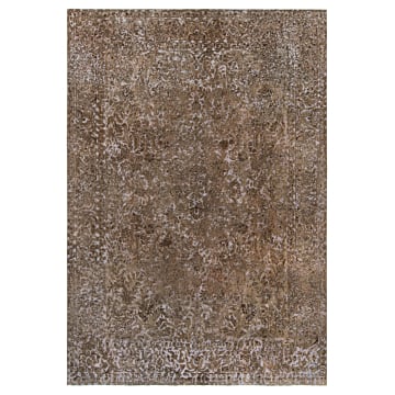 Vintage Relief Rug Brown 342 x 240 cm