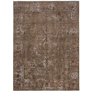 Vintage Relief Rug Brown 341 x 251 cm