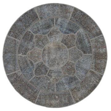 Patchwork Rug Gray 155 x 155 cm