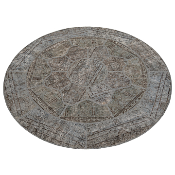 Patchwork Rug Blue 200 x 200 cm