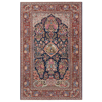 Kashan Persian Rug Night Blue 211 x 134 cm