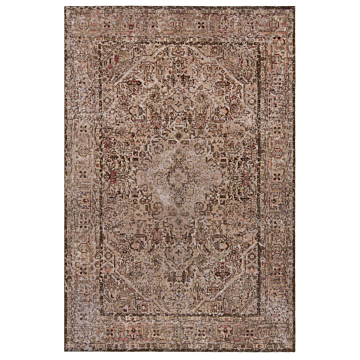 Vintage Relief Rug Red 293 x 198 cm