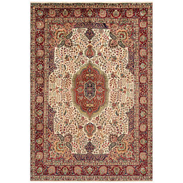 Tabriz Persian Rug Beige-Cream 348 x 240 cm