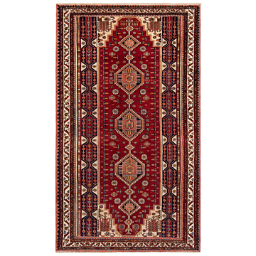 Hamedan Persian Rug Red 278 x 162 cm