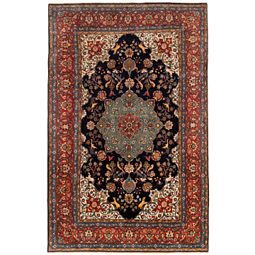 Hamedan Shahrbaft Persian Rug Night Blue 299 x 193 cm
