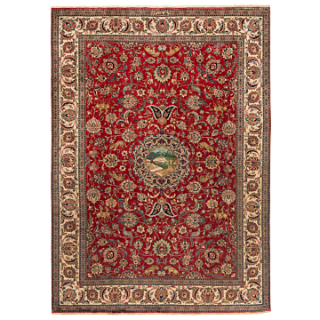 Tabriz Persian Rug Red 330 x 242 cm