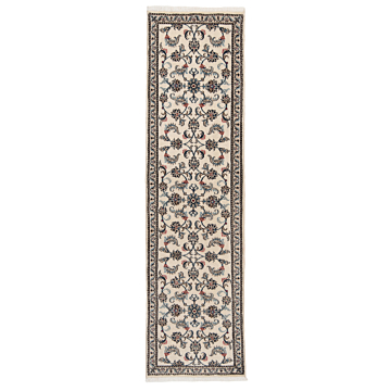 Nain Persian Rug Beige-Cream 286 x 77 cm