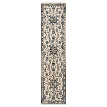 Nain Persian Rug Beige-Cream 317 x 78 cm