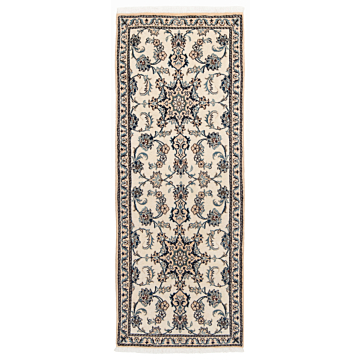 Nain Persian Rug Beige-Cream 215 x 82 cm